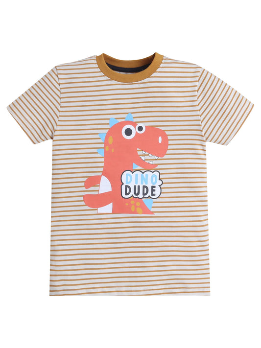 Baby Nation Printed Boys Cotton T-Shirt, Casual Short Sleeve