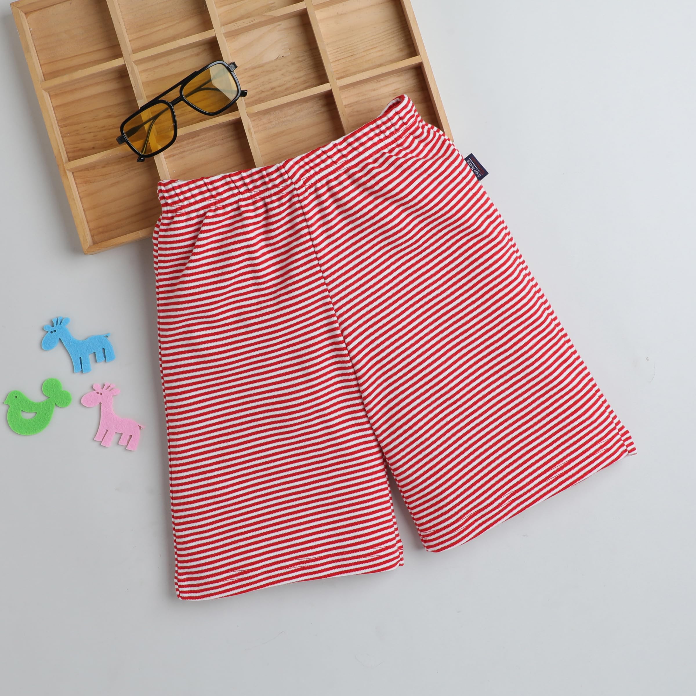 Baby Nation Boys Shorts 100% Cotton Striped (Pack of 4)