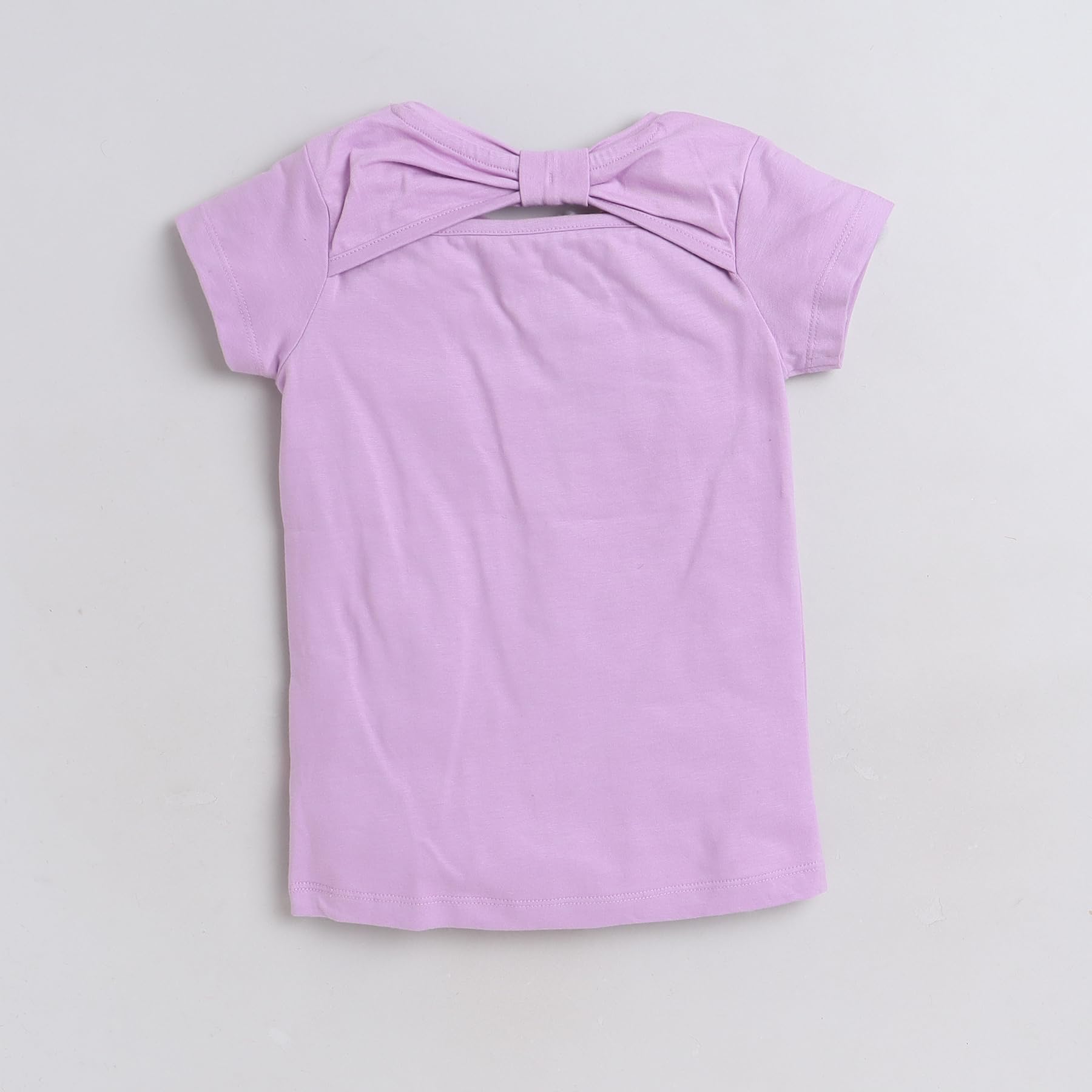 Unicorn printed purple casual tee for toddlers girls 100% cotton