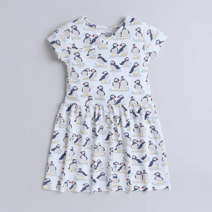 Baby Nation Girls Short Sleeve Pattern 100% Cotton Dress