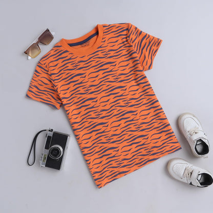 Baby Nation Printed Boys Cotton T-Shirt, Casual Short Sleeve