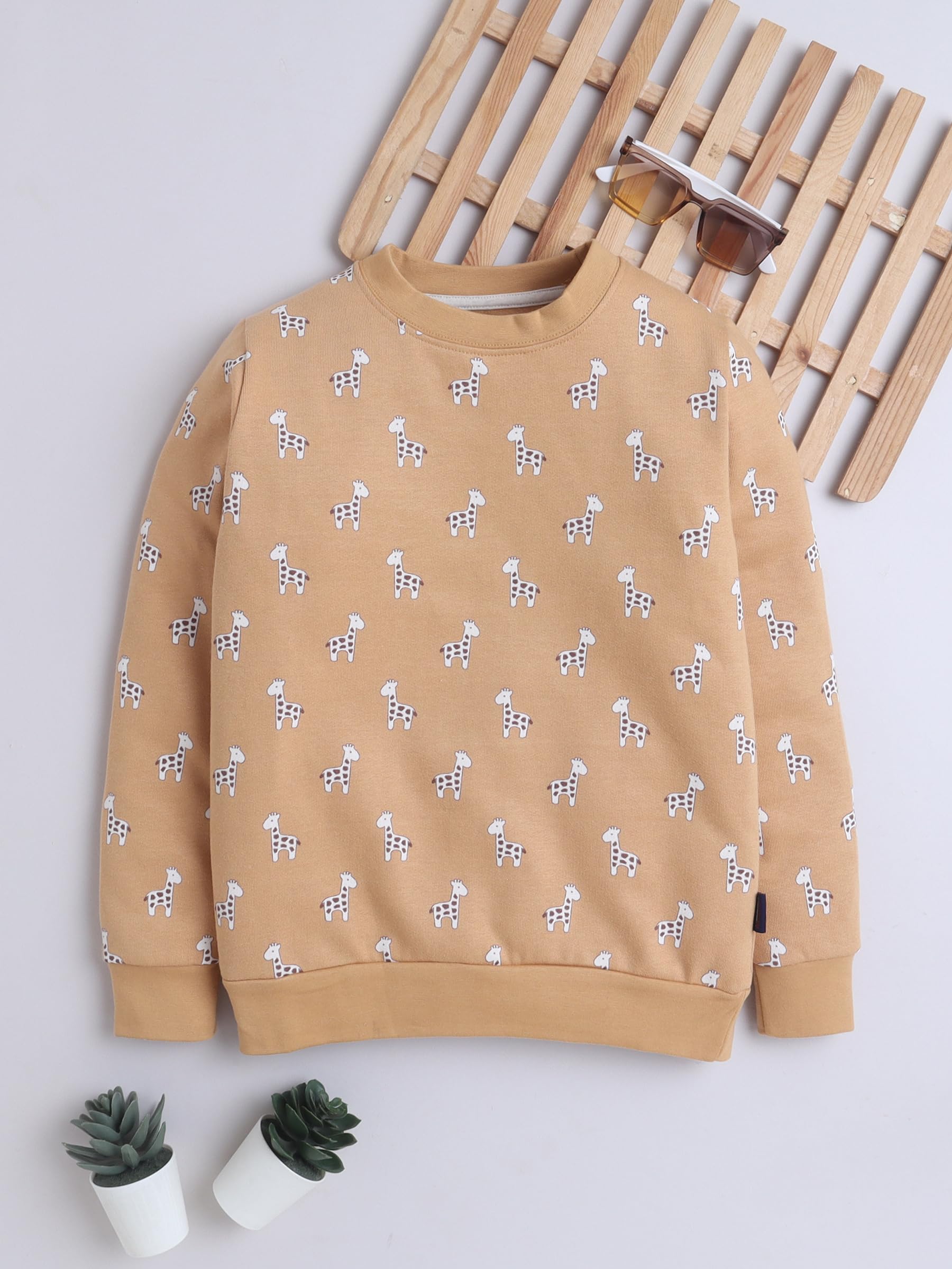 Baby Nation Unisex Kids Sweatshirt Printed Full Sleeve Light Winter Wear for Boys and Girls