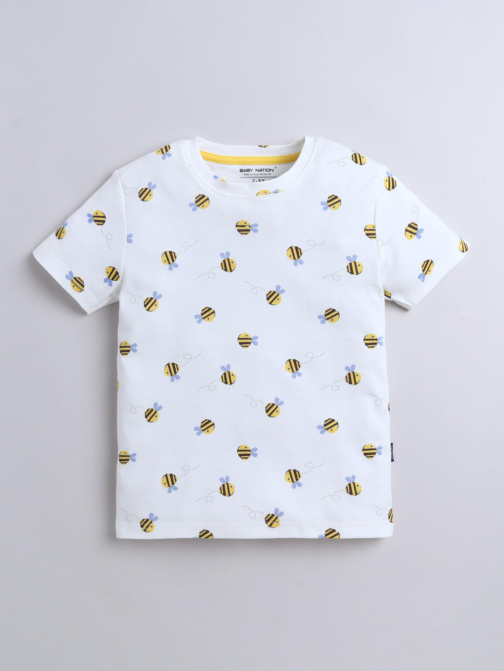 Baby Nation Cotton Half Sleeves Pattern Coordinating Tee & Shorts Set