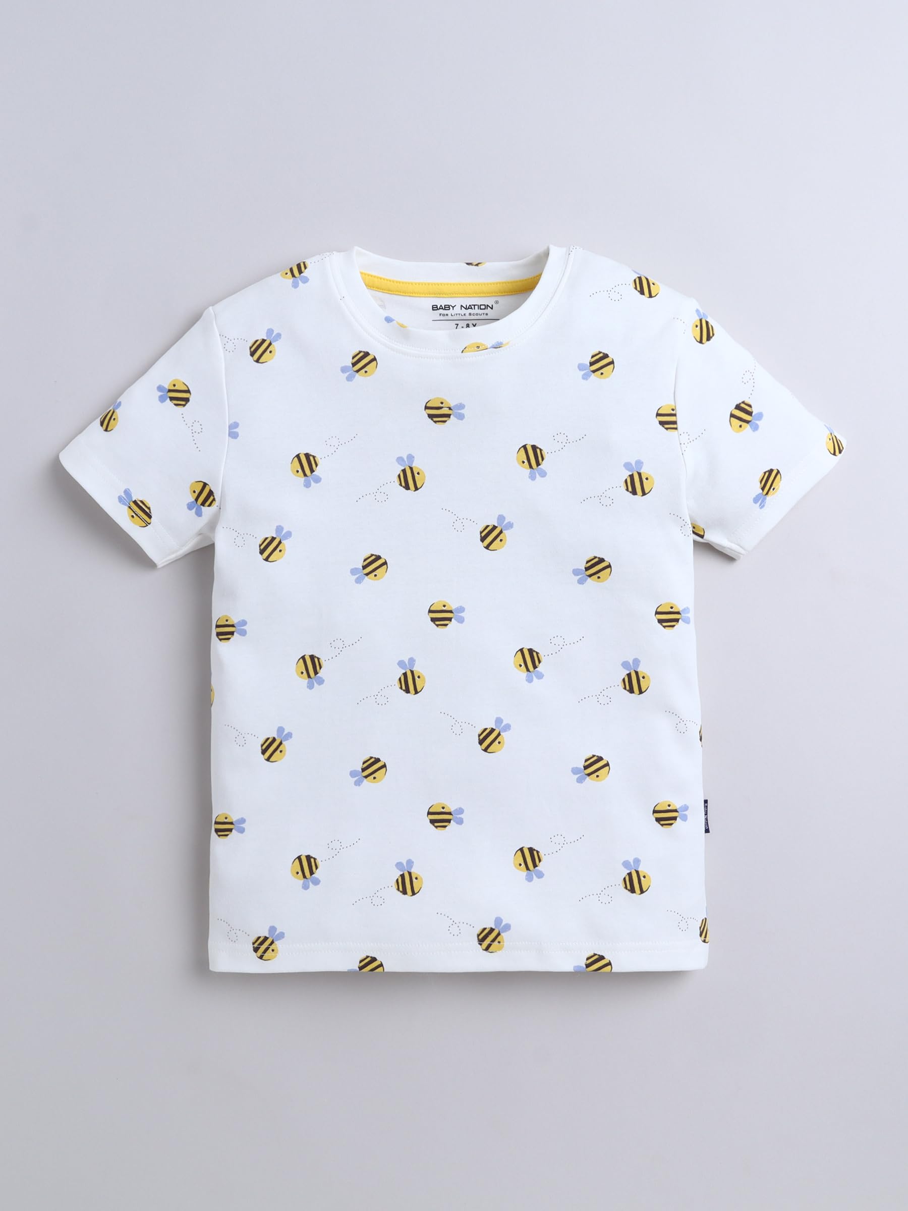 Baby Nation Cotton Half Sleeves Pattern Coordinating Tee & Shorts Set