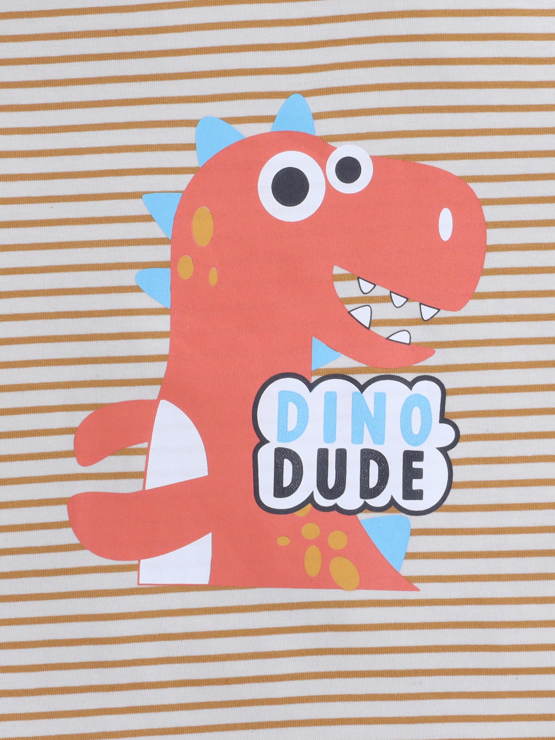 Baby Nation Printed Boys Cotton T-Shirt, Casual Short Sleeve