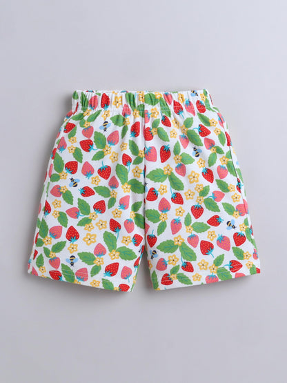 Baby Nation Cotton Half Sleeves Printed Pattern Coordinating Tee & Shorts Set