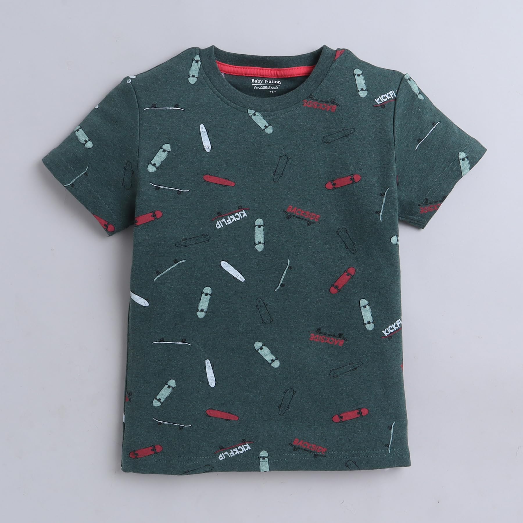 Baby Nation Printed Boys Cotton T-Shirt, Casual Short Sleeve