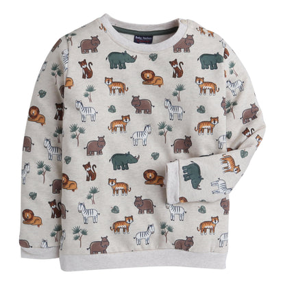 Baby Nation Unisex Kids Sweatshirt Printed Full Sleeve Light Winter Wear for Boys and Girls