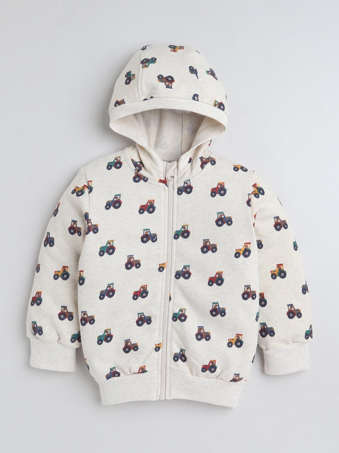 Baby Nation Printed Cotton Long Sleeves Hooded Sweatshirt for Boys 100% Cotton Kids Winter Wear Comfortable Warm