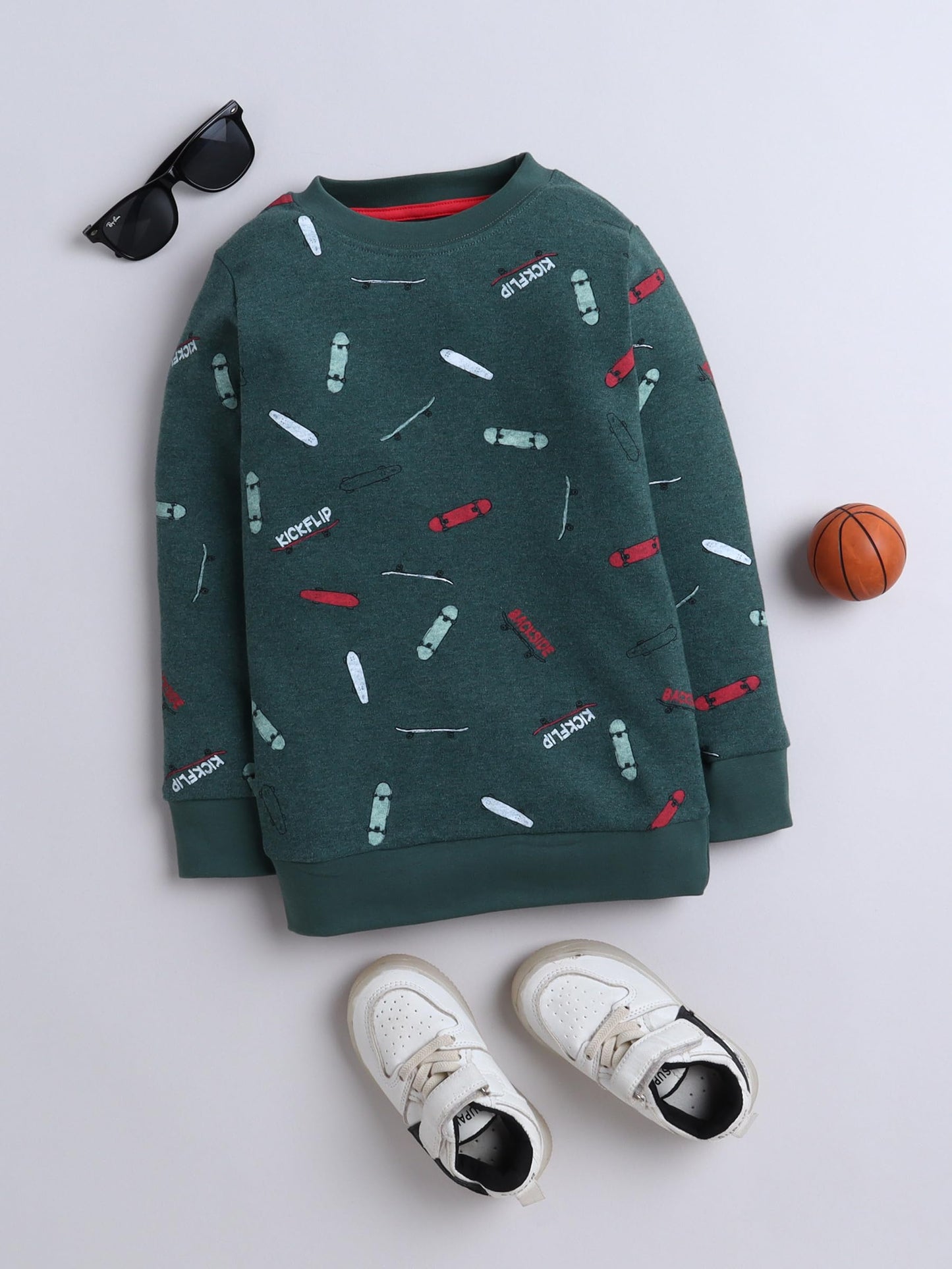 Baby Nation Unisex Kids Sweatshirt Printed Full Sleeve Light Winter Wear for Boys and Girls