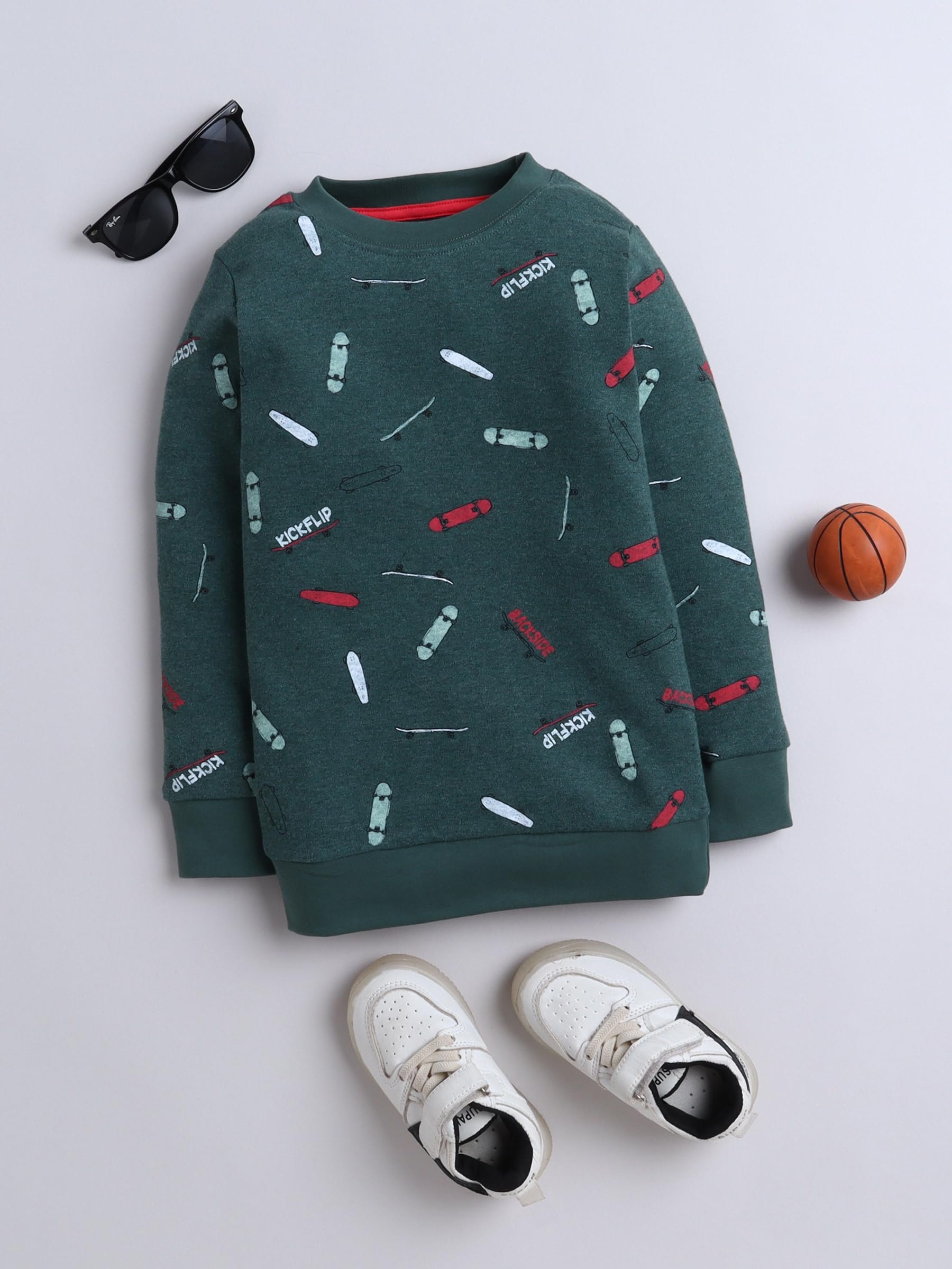 Baby Nation Unisex Kids Sweatshirt Printed Full Sleeve Light Winter Wear for Boys and Girls