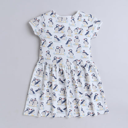 Baby Nation Girls Short Sleeve Pattern 100% Cotton Dress