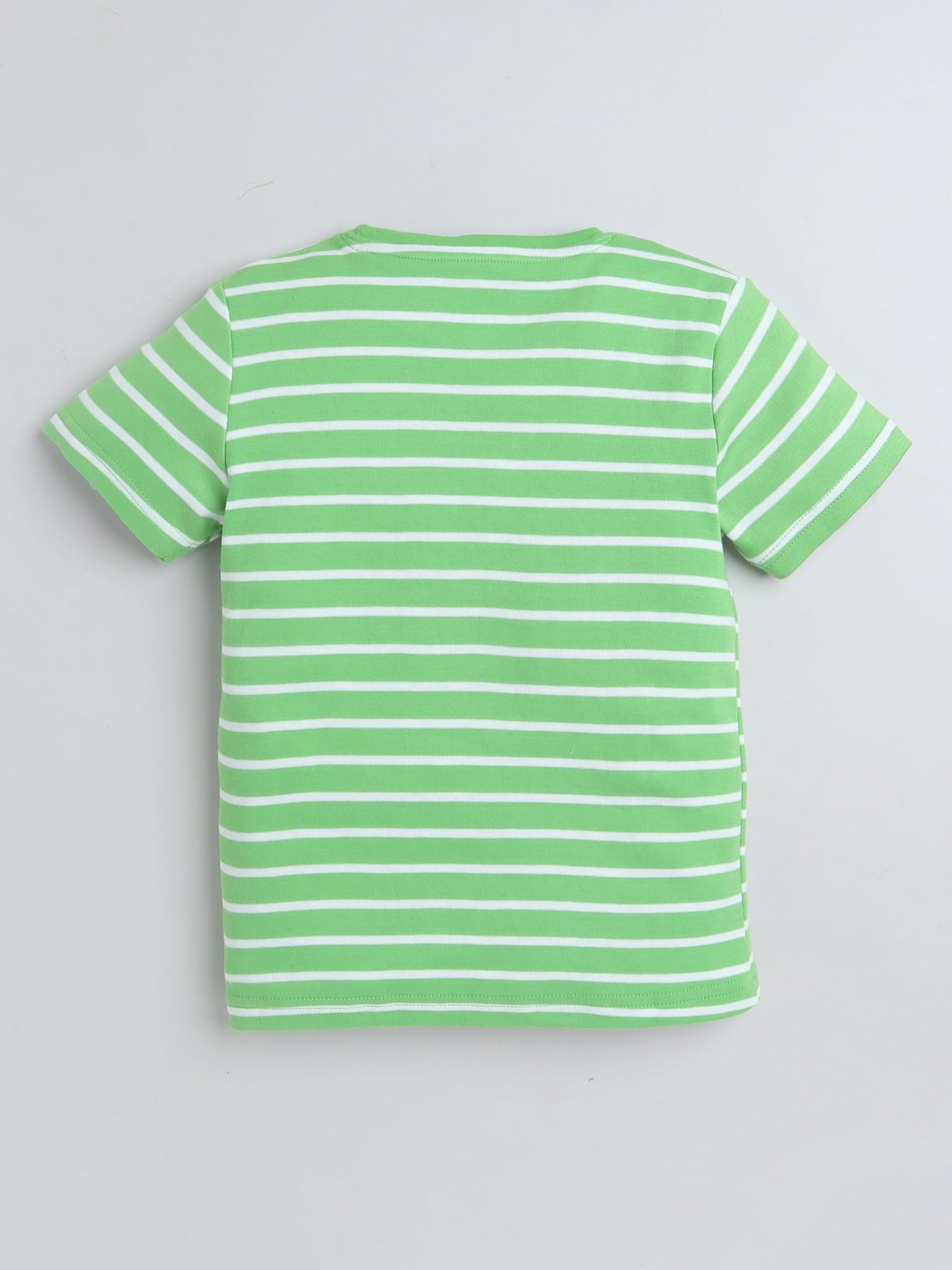 Baby Nation Cotton Half Sleeves Striped Coordinating Tee & Shorts Set