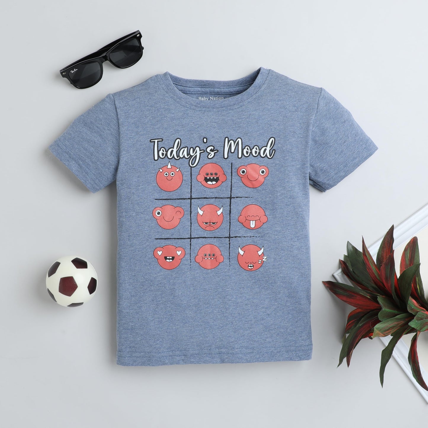 Baby Nation Printed Boys Cotton T-Shirt, Casual Short Sleeve