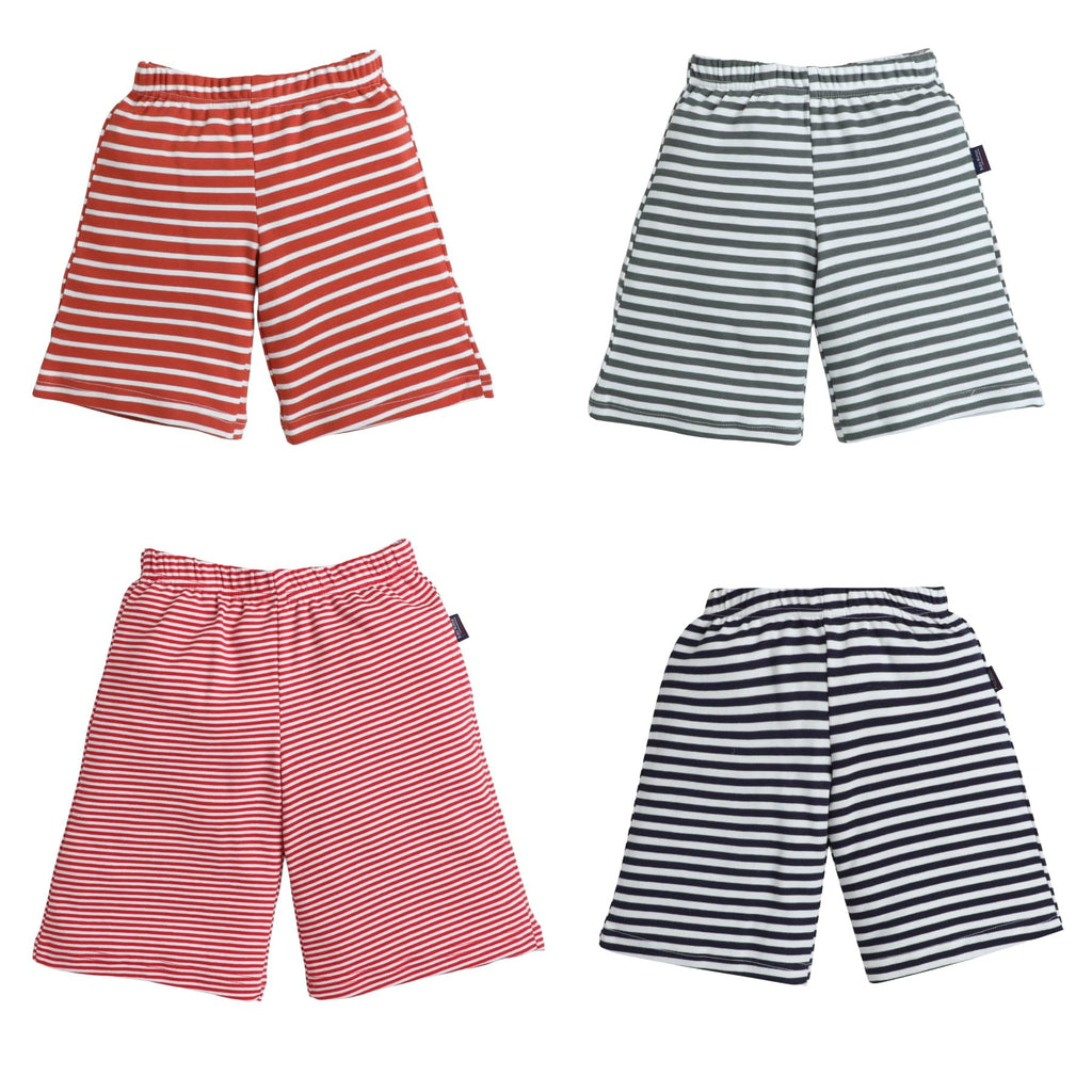 Baby Nation Boys Shorts 100% Cotton Striped (Pack of 4)