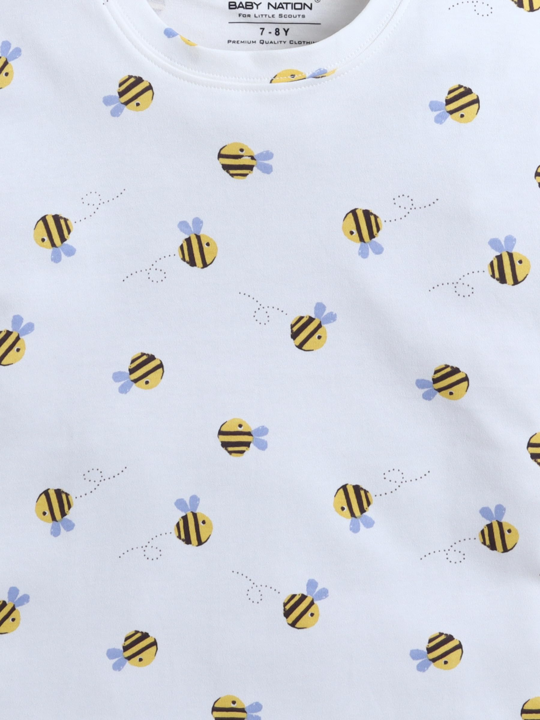 Baby Nation Cotton Half Sleeves Pattern Coordinating Tee & Shorts Set