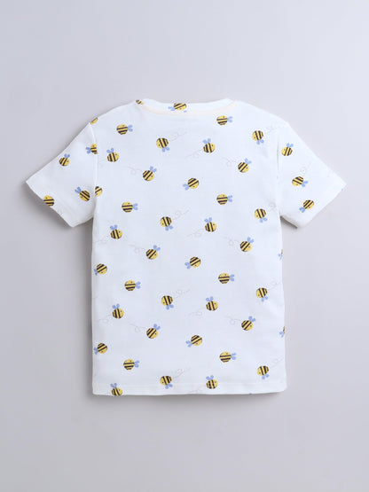 Baby Nation Cotton Half Sleeves Pattern Coordinating Tee & Shorts Set