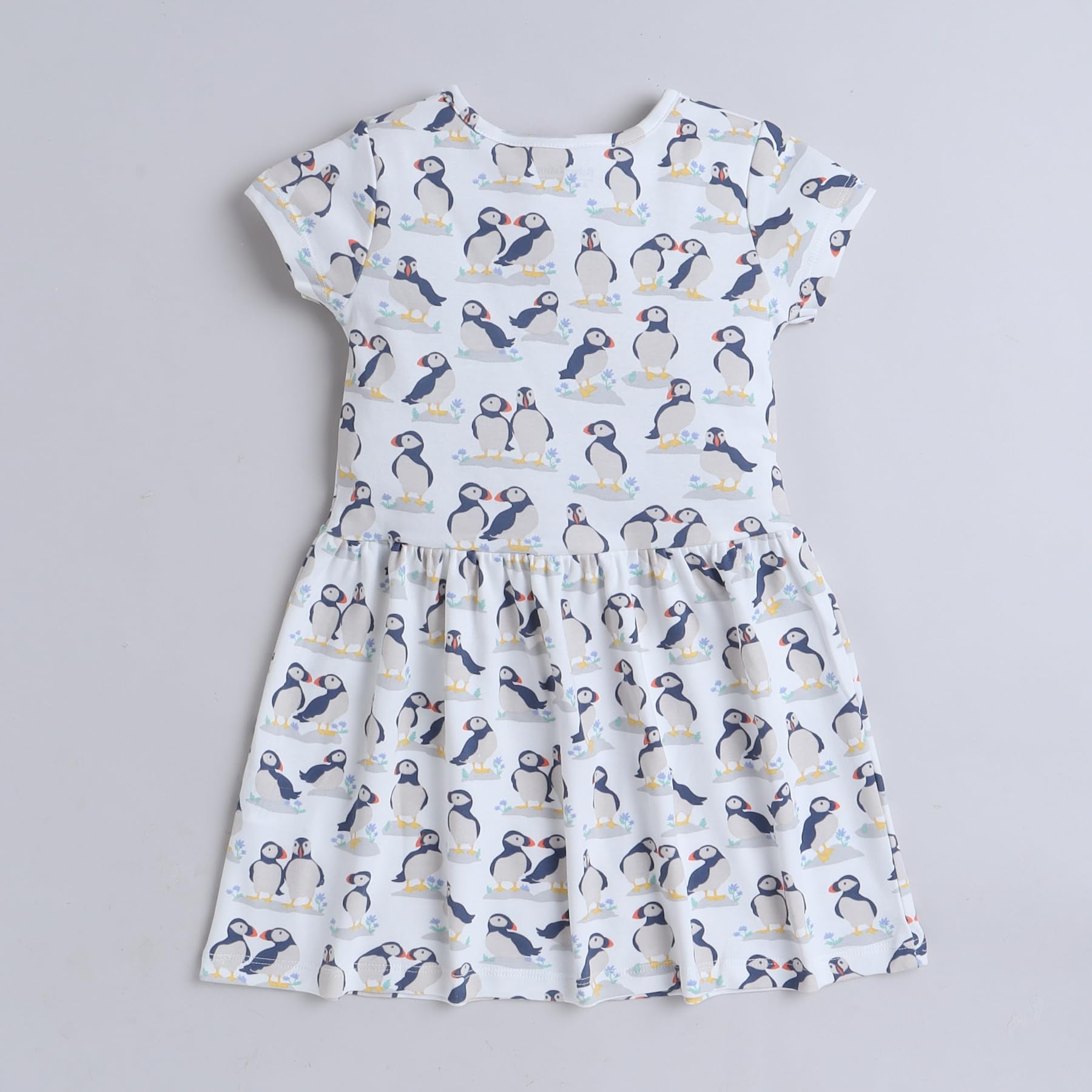 Baby Nation Girls Short Sleeve Pattern 100% Cotton Dress