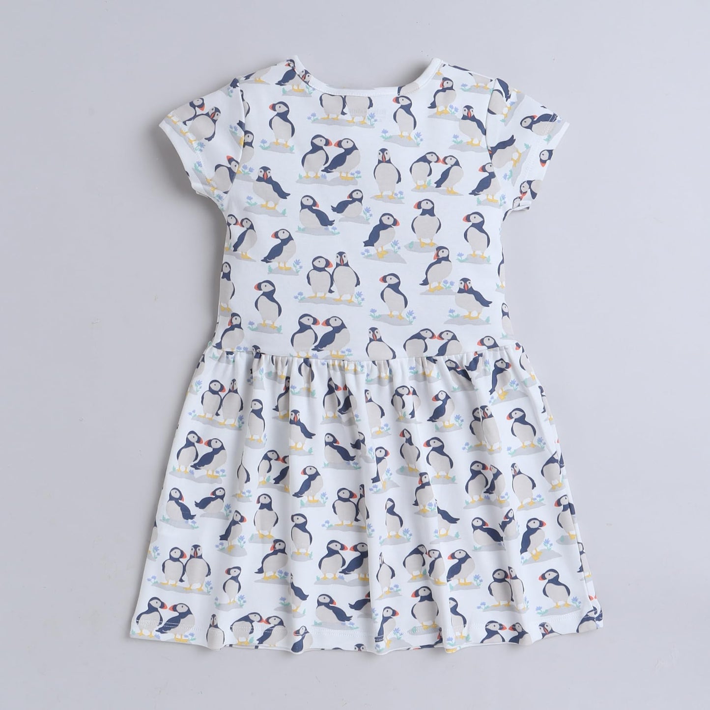 Baby Nation Girls Short Sleeve Pattern 100% Cotton Dress