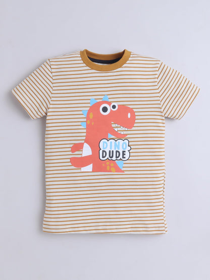 Baby Nation Printed Boys Cotton T-Shirt, Casual Short Sleeve