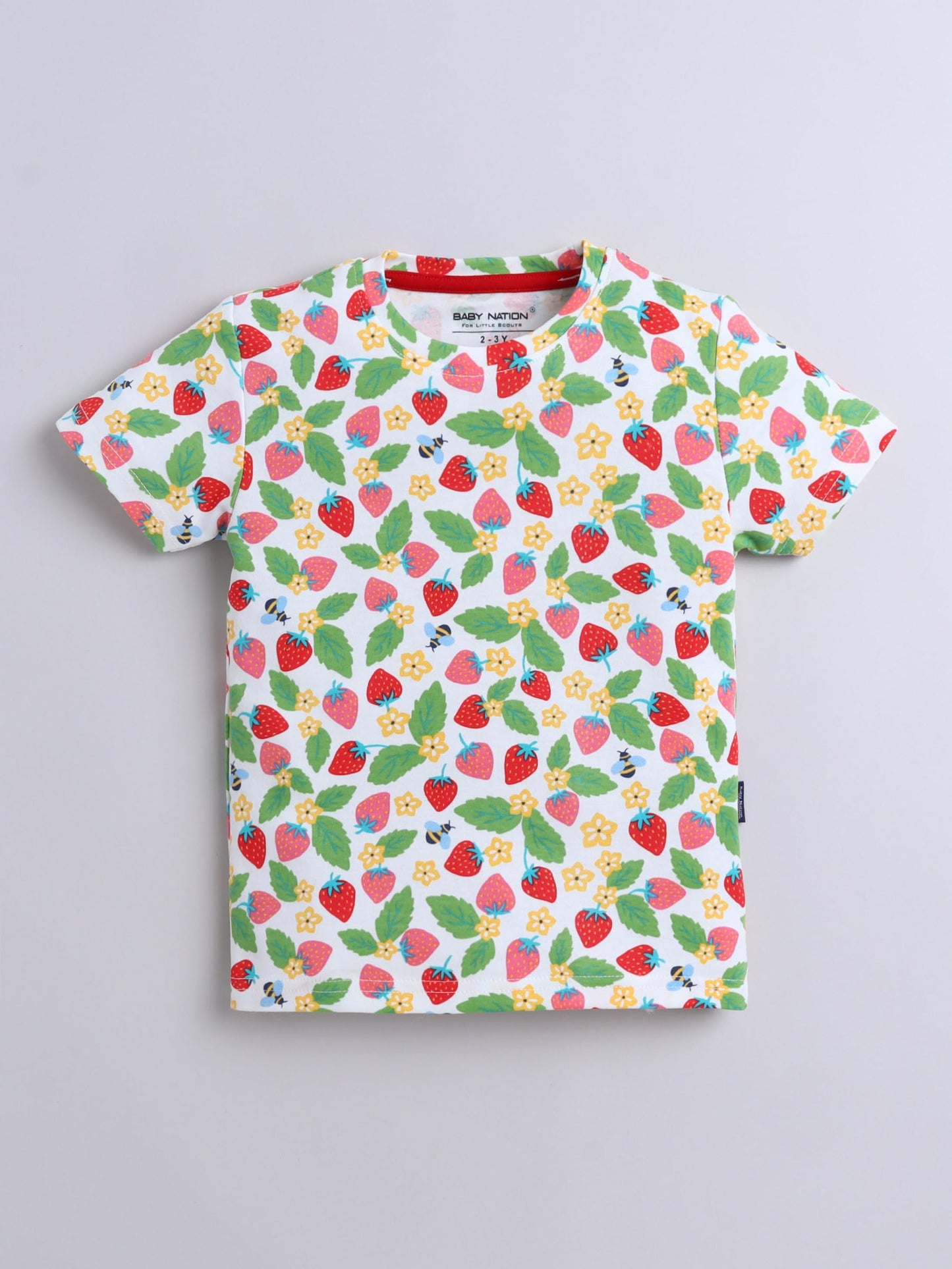 Baby Nation Cotton Half Sleeves Printed Pattern Coordinating Tee & Shorts Set