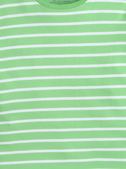 Baby Nation Cotton Half Sleeves Striped Coordinating Tee & Shorts Set