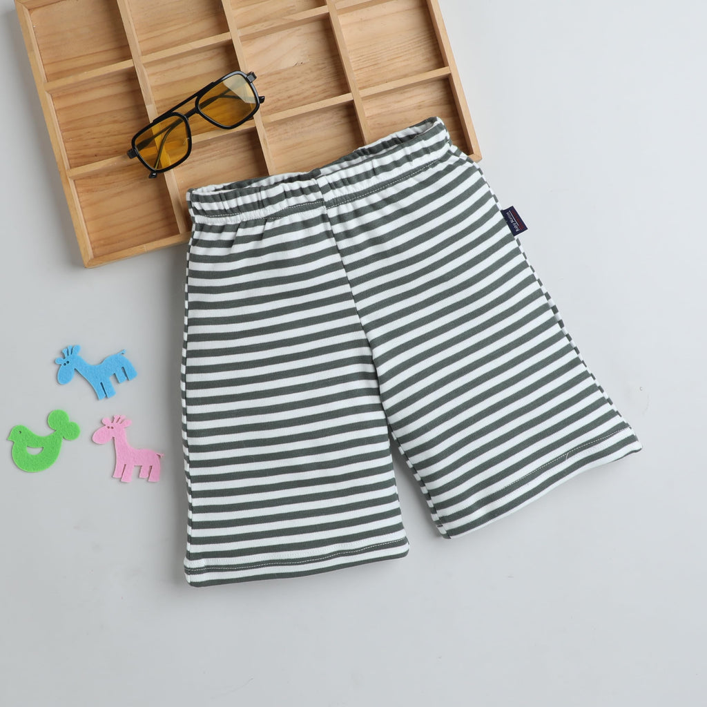 Baby Nation Boys Shorts 100% Cotton Striped (Pack of 4)