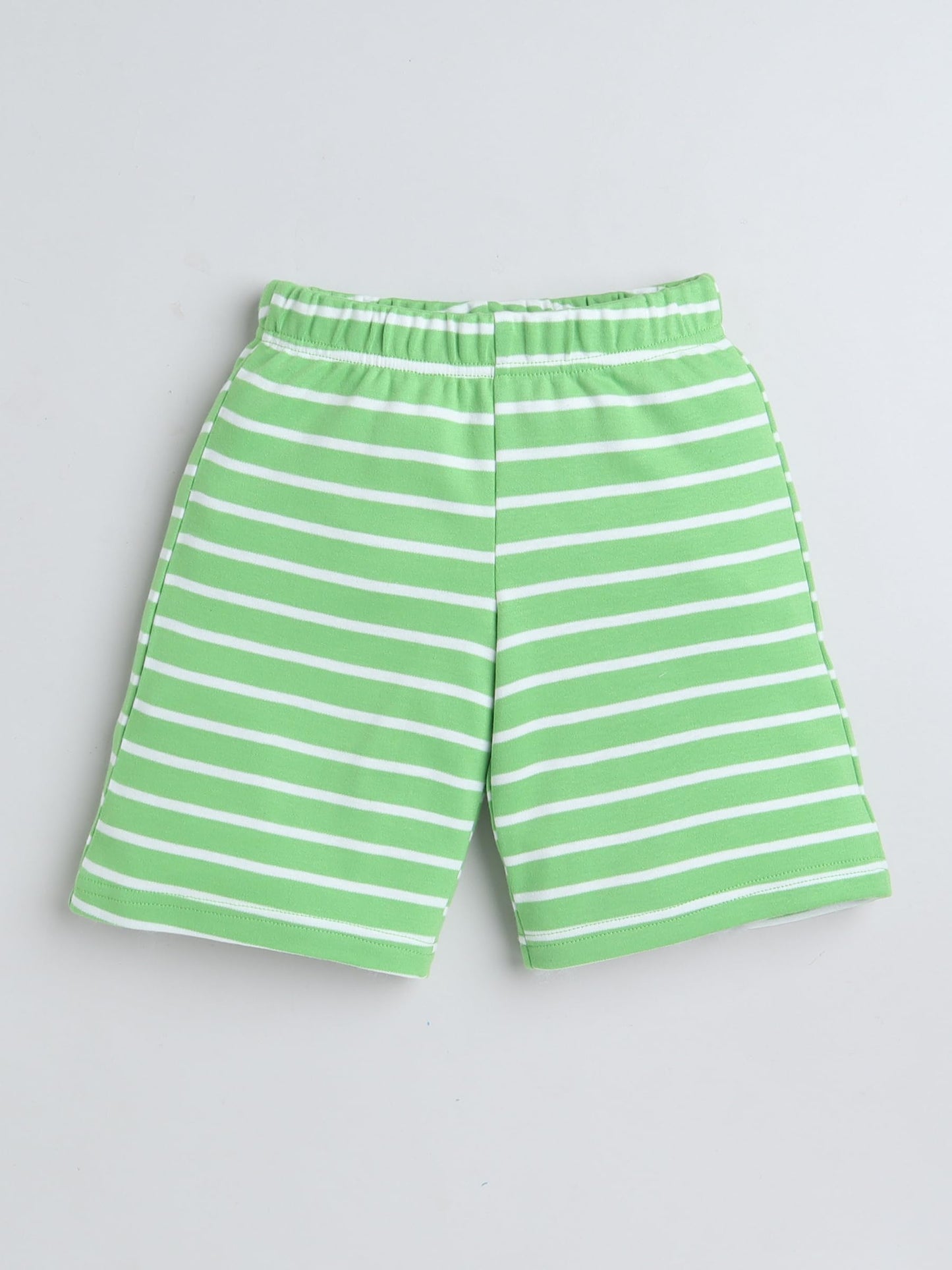 Baby Nation Cotton Half Sleeves Striped Coordinating Tee & Shorts Set