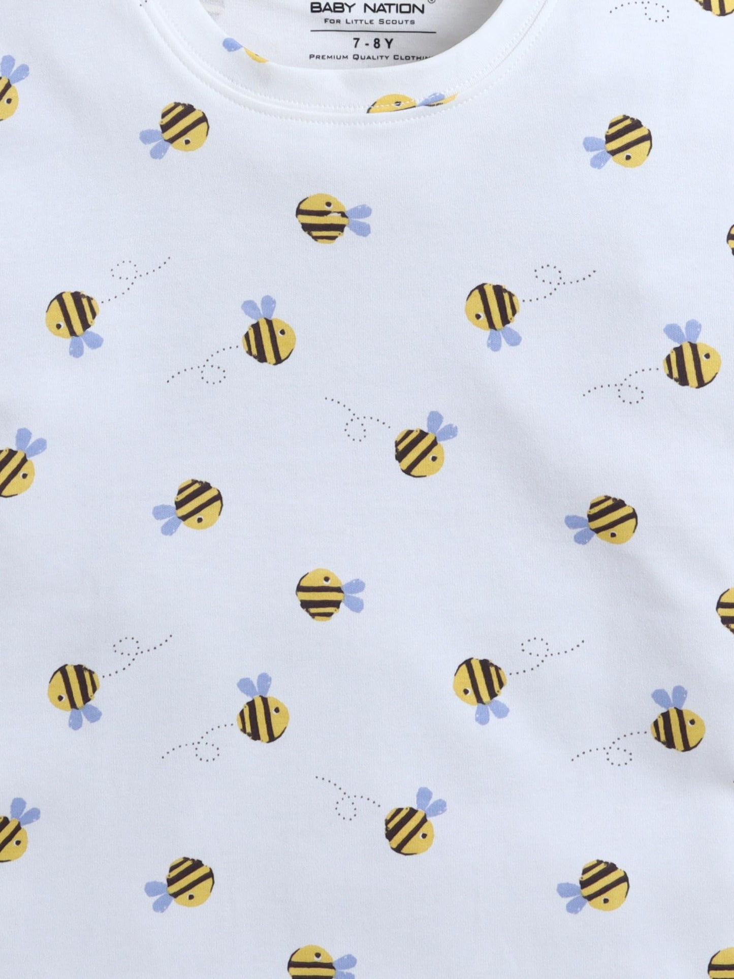 Baby Nation Cotton Half Sleeves Pattern Coordinating Tee & Shorts Set