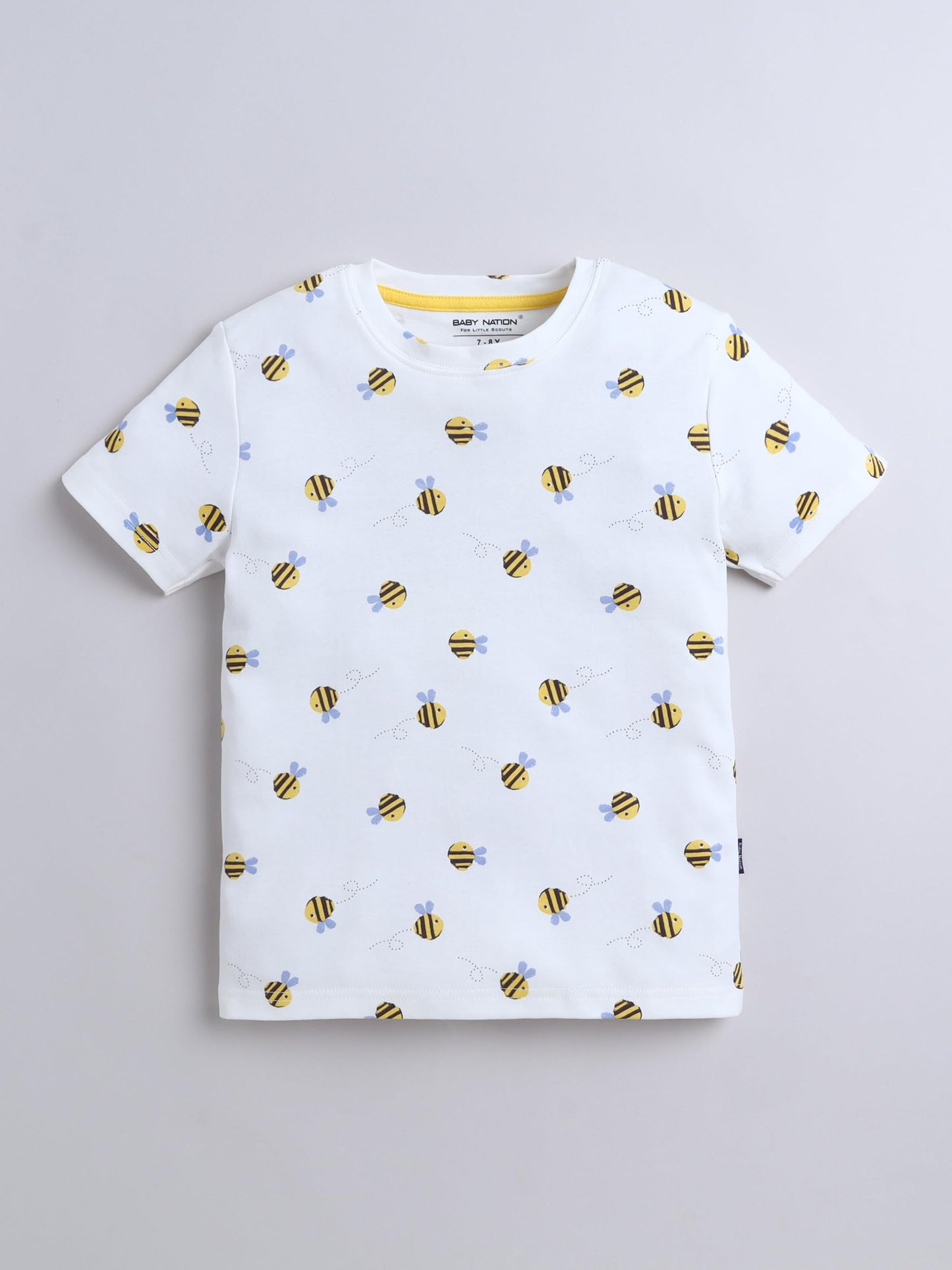 Baby Nation Cotton Half Sleeves Pattern Coordinating Tee & Shorts Set